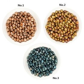 7-8mm AA Half Drilled Loose Button Freshwater Pearls in Dyed Colors Sold by 1 bag/20pcs