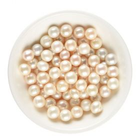 10-11mm Undrilled White Round Freshwater Loose Pearl Beads Sold by one pack/10pcs