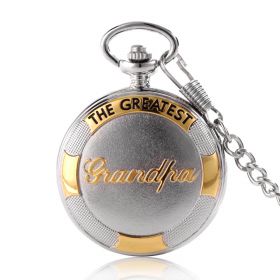 The Greatest Grandpa Silver Golden Pocket Quartz Watch