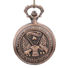 US Army Medallion Antique Pocket Quartz Watches LPW105