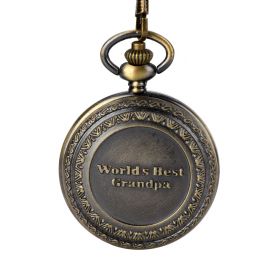 Antique Worlds Best Grandpa Gift Pocket Watch LPW14