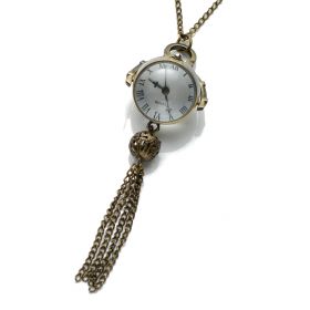 Fashion Ball Pocket Quartz Watch Antique Bronze Necklace Watch with 32 inch Chain LPW580