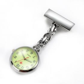 Silver-tone Round Dial Quartz Brooch Nurse Doctor Watch