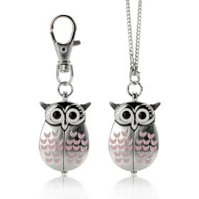 Cute Owl Keychain Watch Cool Lanyards Fobs Pocket Pendant Ornaments
