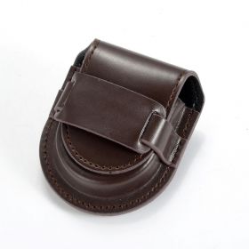 Vintage Brown Leather Pocket Watch Pouch Holder Storage Case Box