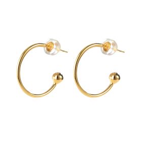 Simple Gold Plated Pierced Ear Loop Huggie Earrings Jewelry Supplies Earrings Findings