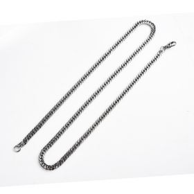 Stainless Steel Braided Link Necklace 5mm 23.5 Inch MEN196
