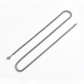 304 Stainless Steel Wheat Necklace 4mm 20 Inch MEN19