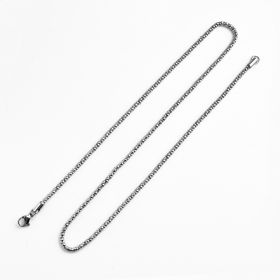 2.5mm 19.5inch 316L Stainless Steel Corn Chain Necklace MEN217