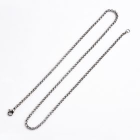 3.5mm Stainless Steel Small Circle Link Necklace 17.5inch / 19.5inch MEN240