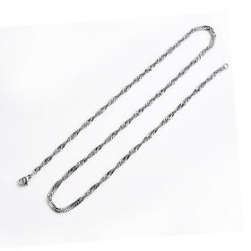 316L Good Quality 3.5mm Stainless Steel Chain Necklace 17.5 / 19.5 Inch MEN50