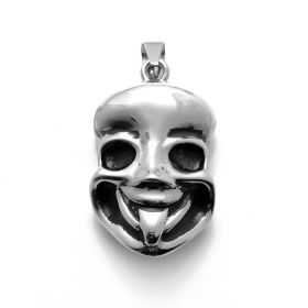 Men's Hip-hop Rock Style Stainless Steel Pendant Funny Lips Sticking Tongue Out Design