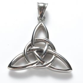Stainless Steel Irish Triquetra Celtic Knot Amulet Pendant