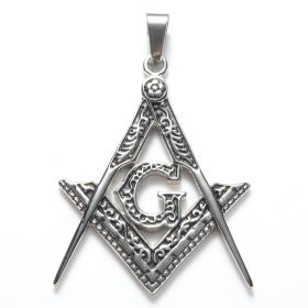 Masonic G Square and Compass Amulet Pendant