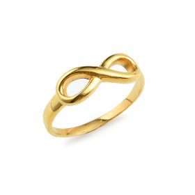 Simple Ribbon Style Stainless Steel Ring Gold Color for Jewelry Ornaments