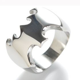 Hot Sale Batman Stainless Steel Ring Silver 