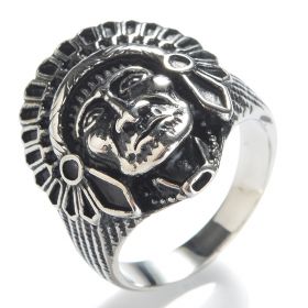 Stainless Steel Apache Indian Chief Cast Ring