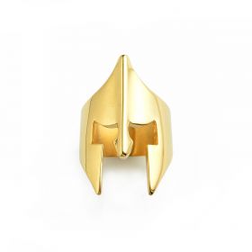 Unique Men's Stainless Steel Ring Golden Mask Stylish Design