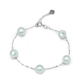 6-7mm Ayoka Pearl 18K White Gold Charming Bracelets Jewelry Gift for Her