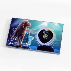 100PCS Leo Zodiac Love Wish Pearl Gift Set Cultured Pearl Pendant Necklace Kit with Chain 17"