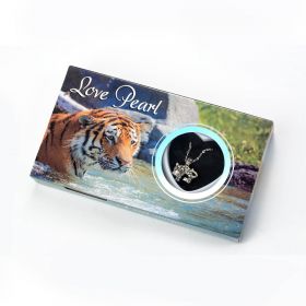 100PCS Love Pearl Necklace Kit with Lovely Copper Tiger Locket Pendant with Chain for Pearl in Oyster