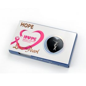 Hope Pink Ribbon Love Wish Freshwater Pearl Kit Gift Set Make A Wish Necklace Pendant with Chain