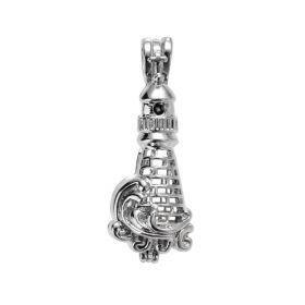 Lighthouse Shape Cage Locket Pendant for Women Girls Pearl Beads Jewelry Making