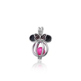 Mouse with Bow Pearl Cage Pick A Pearl or Wish Pearl Holder Locket Bowknot Pearl Cage Pendant