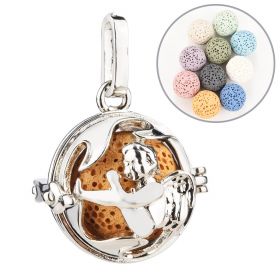 Cute Little Angel Beads Cage Locket Pendant Essential Oil Diffuser Locket DIY Jewelry Making Supplies