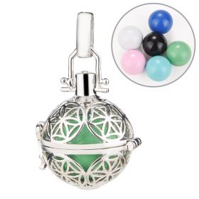 Harmony Ball Hollow Flower Locket Cage Pendant fit DIY Chime Ball Necklace Jewelry For Women