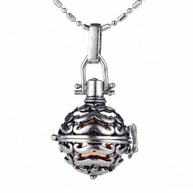Beard Pattern Open Round Chime Bell Harmony Ball Pendant Essential Oil Diffuser Locket