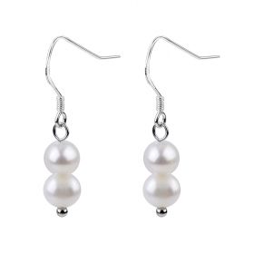 Fashion Freshwater Pearl Drop Dangle Earrings 925 Silver for Bridal Bridesmaid Wedding Jewelry