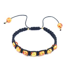 Chakra Healing Amber Energy Bracelet Handmade Beads Braided Yoga Jewelry 7 inch Adjustable