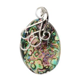 Ladies Paua Abalone Shell Pendant Unique Jewelry Natural Abalone Shell Stone Charms