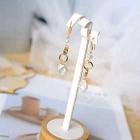 Baroque Freshwater Pearl Double Circles Drop Dangle Earrings for Women Jewelry