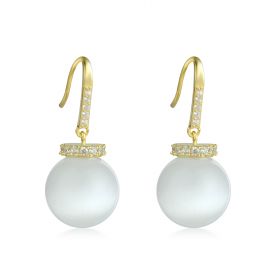 1 Pair Pretty 925 Sterling Silver Minimalist Drop Earrings Jewelry for Ladies