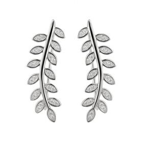 Chic Leaf Ear Studs 925 Sterling Silver Dainty Leaves Branch Earrings for Women Ear Wire