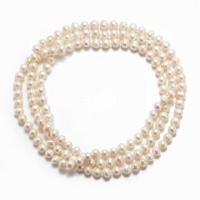 Potato 8-9mm White Freshwater Cultured Pearls Necklace