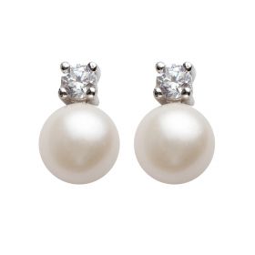White 8.5-9mm Bread Freshwater Pearl 925 Silver Studs Earrings Fashion Jewelry for Women Girls