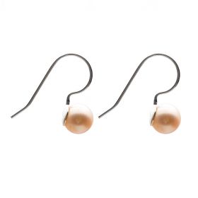 Round 7.5-8mm Light Pink Freshwater Pearls 925 Silver Earrings