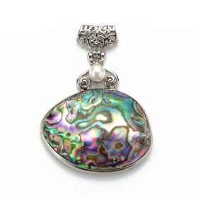 Unique Abalone Shell Pendant for Necklace Jewelry Making Charms