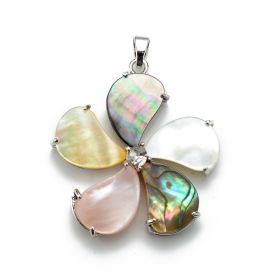 Fashion Chic Windmill Multi-color Abalone Shell Pendant Jewelry