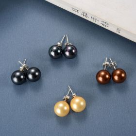 6/8/10/12mm Shell Pearls 925 Sterling Silver Stud Earrings