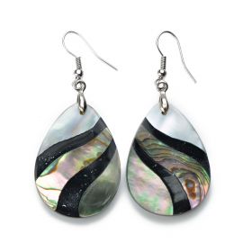 Unique Teardrop Abalone Shell Earrings Charming Ladies Jewelry
