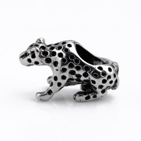DIY Stainless Steel Leopard Beads Vintage Black Charms Beads Jewelry Making Accessories