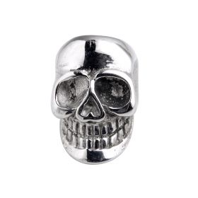 Stainless Steel Punk Style Skull Head Big Hole Beads Charms for Men String Bracelets Jewelry Making