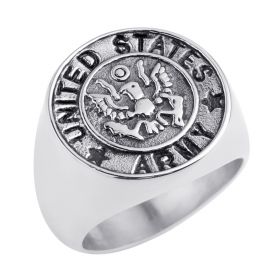United States Army Badge Soldier Stainless Steel Ring Fashion Jewelry