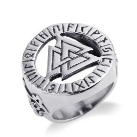 Steel soldier viking nordic men stainless steel ring amulet charm punk awasome jewelry