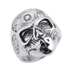Stainless Steel Unique Biker Skull Cool Ring Jewelry Vintage Punk Jewelry Motorcycle Men Ring