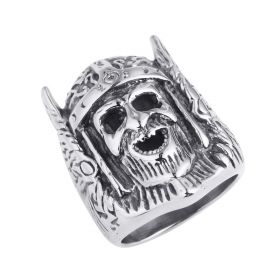 Men's Vintage Stainless Steel Pharaoh Head Skull Rings Gothic Rock Punk Style Motorcycle Jewelry
